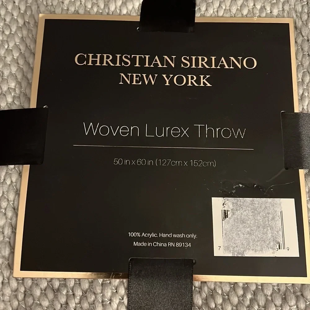 Christian Siriano Woven Lurex blanket